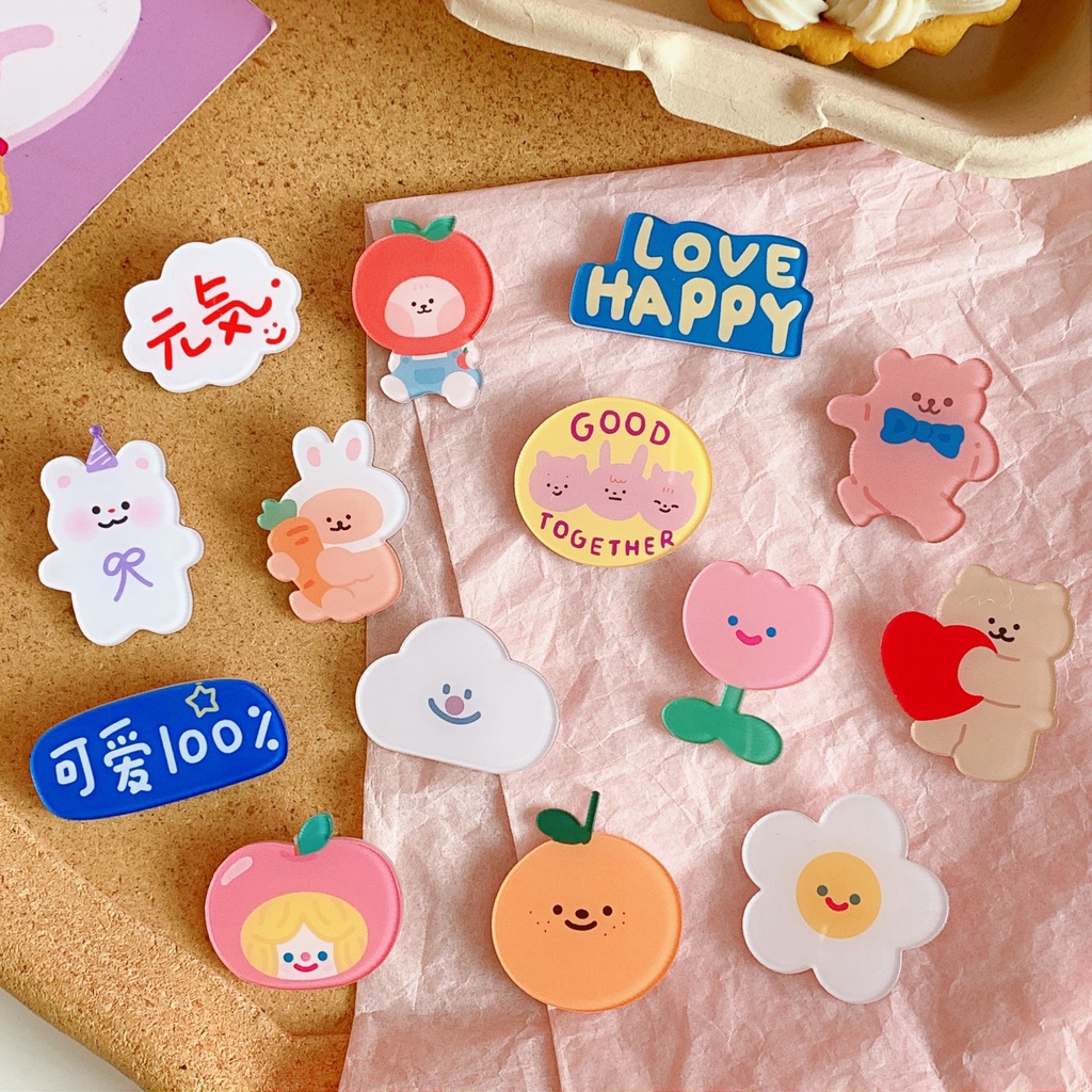 Jual [Nokai Space] READY 1 PCS Enamel Pin Brooche Acrylic Lucu Estetik