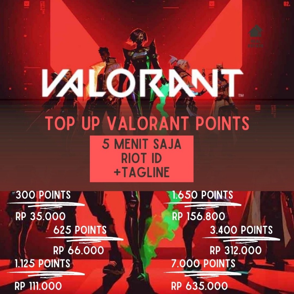 Jual [NEW PRICE 2] Top Up Valorant Points INDONESIA >>VALORANT POINT