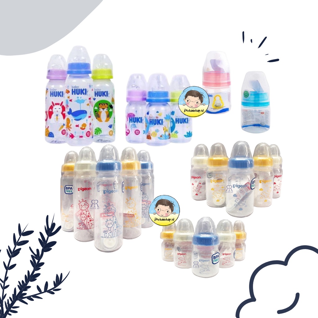Jual BOTOL SUSU PIGEON ASSORTED 50ML 120ML 240ML / BOTOL SUSU HUKI