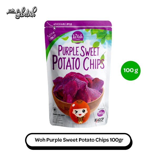 Jual Woh Sweet Purple Potato Chips 100gr Keripik Ubi Ungu Gluten Free