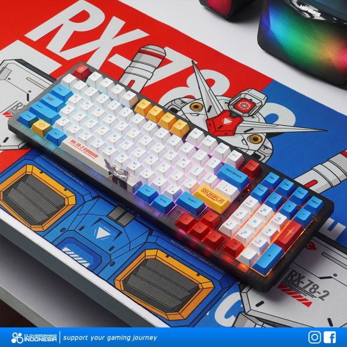 Jual Keycaps Gundam Theme Set Gunpla RX782 PBT Dye Sub Mechanical