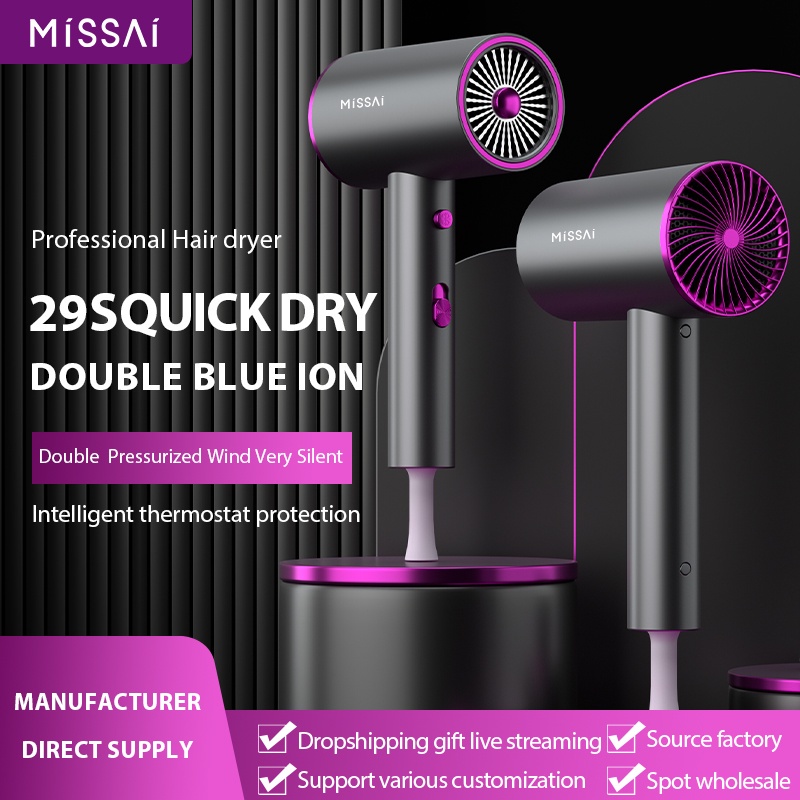 Jual Missai Pengering Rambut 1200w Hair Dryer Portable Lipat Ion