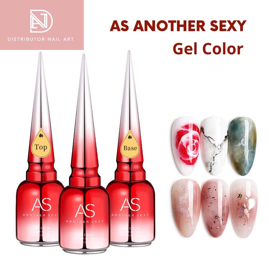 Jual AS TOP COAT 15ml / Kutek Gel AS BASE COAT / REINFORCE / BLOSSOM