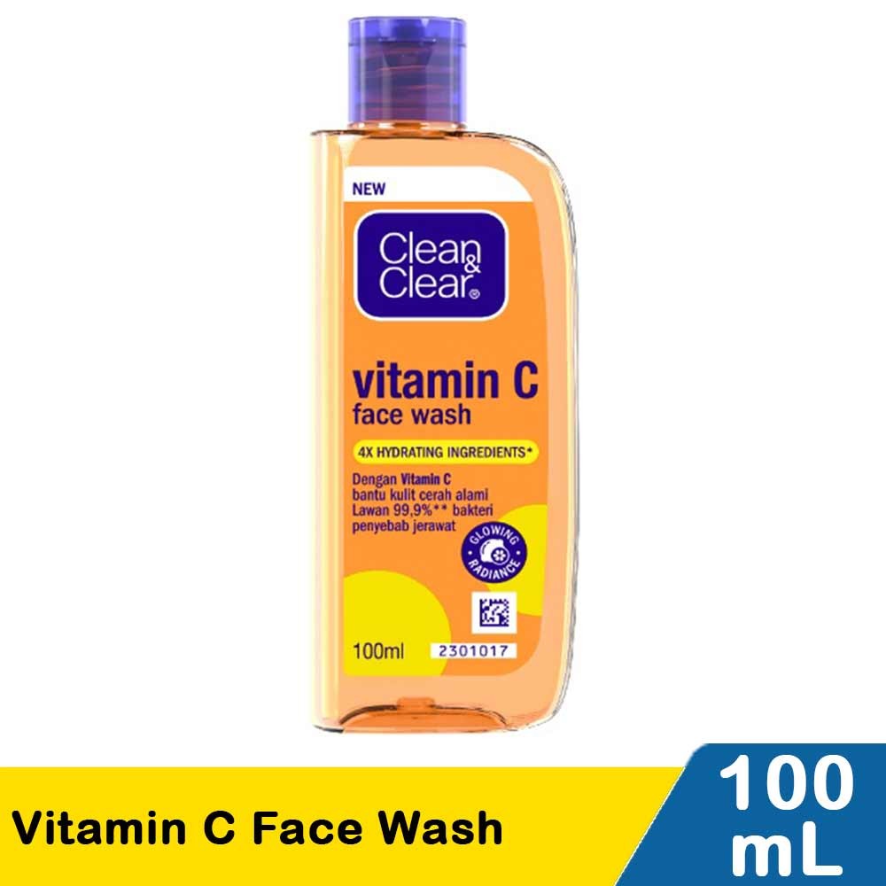 Jual CLEAN & CLEAR VITAMIN C FACE WASH 100mL | Shopee Indonesia