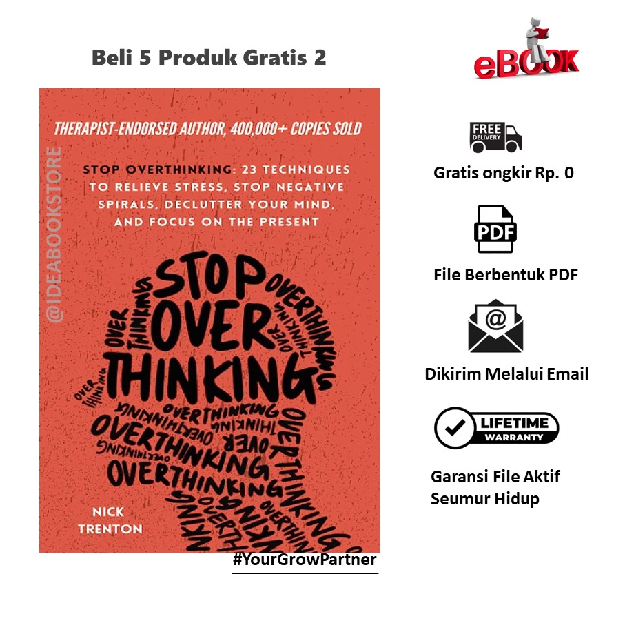 Jual Buku - Stop Overthinking ; 23 Teknik Meredakan Stres, Menghentikan ...