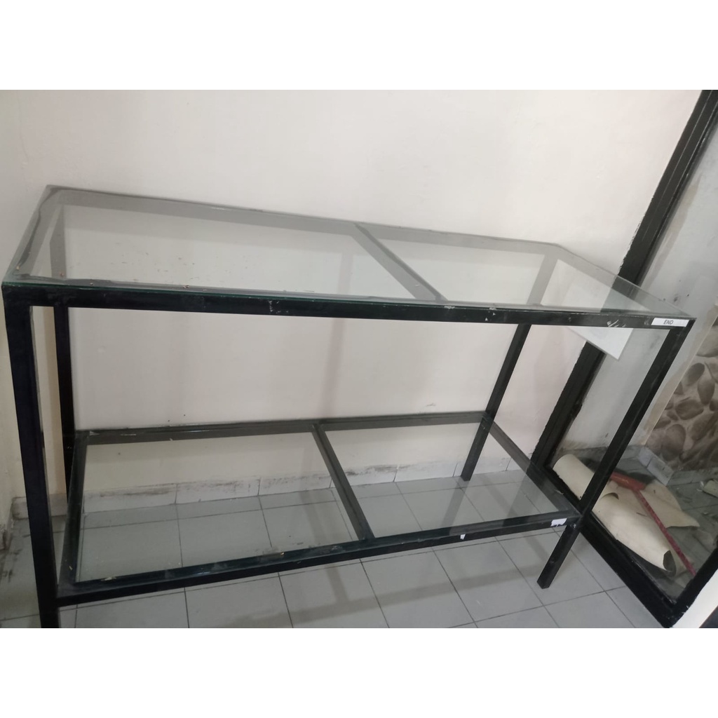 Jual Meja Kaca Display 2 Susun 1.6 Meter - 05 | Shopee Indonesia