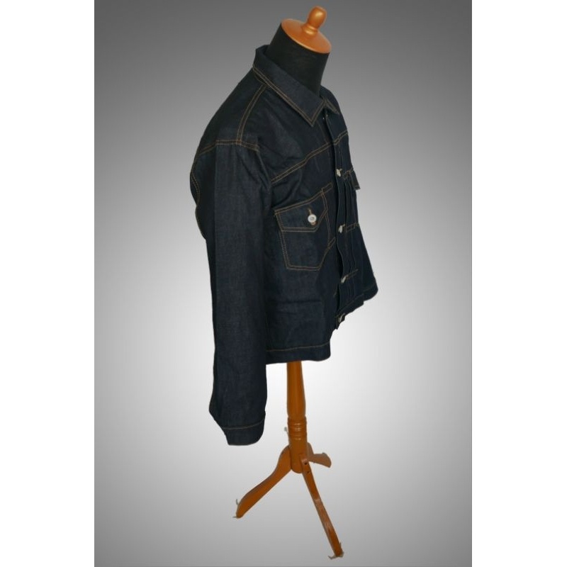 Jual SIMISSTY DENIM. VINTAGE JACKET RAW DENIM 15 OZ TIPE 2. DARK BLUE ...