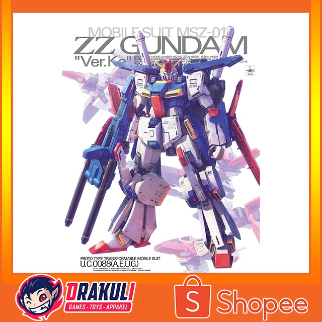 Jual Drakuli HQ BANDAI Plamo MG ZZ Gundam Ver. Ka | Shopee Indonesia