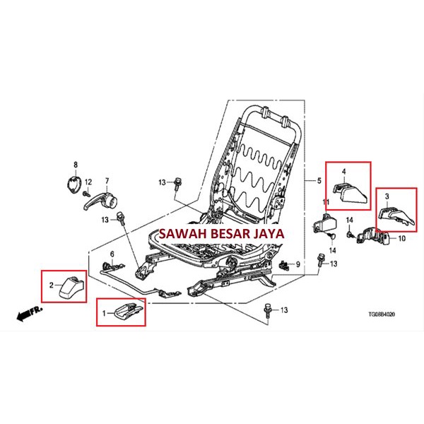 Jual Foot Seat Cover Tutup Baut Bawah Kaki Depan atau Belakang Jok