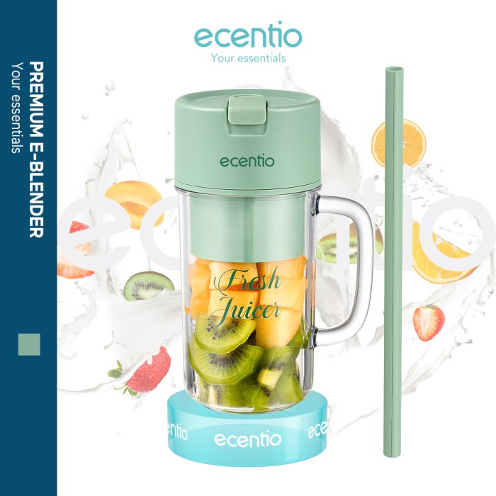 Blendgo 800 Portable Blender - 2025 Upgrade, 800ml Smoothie Cup With Straw & Crossbody Strap, Great For Juice & Shakes (White)