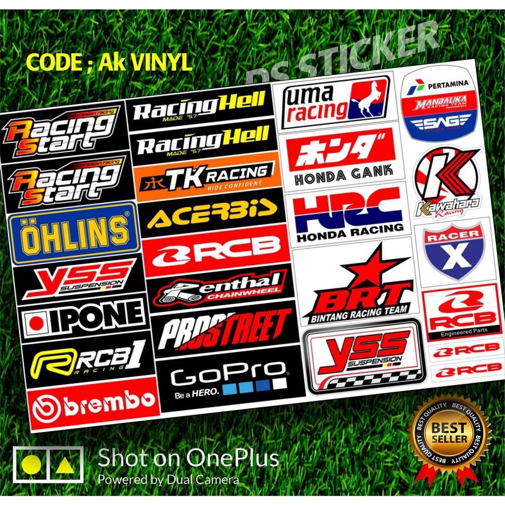 Jual AK Sticker Pack Racing Stiker Variasi Sponsor Balap Hologram ...