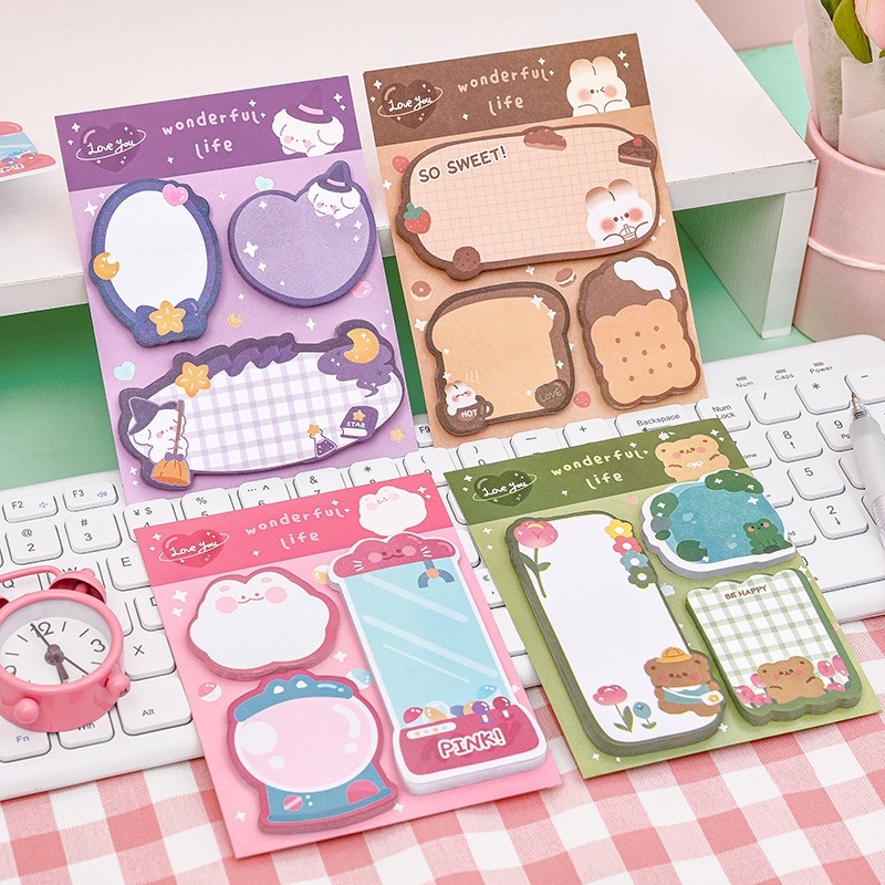 Jual [Gongjin] 60 Lembar Sticky Note WONDERFUL LIFE / Memopad Note Pad ...