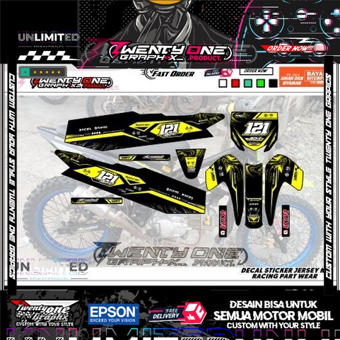 Jual DECAL RBT VEGA KUNING RACE DEKAL MOTOR HONDA YAMAHA REVO ABS FIT ...