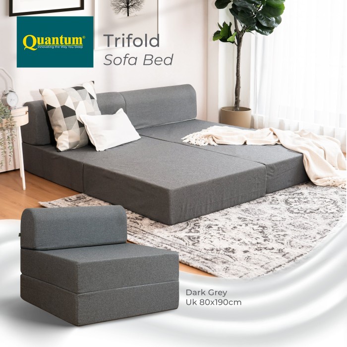 Jual (NEW!!) Quantum Trifold Sofabed Sofa Bed Kasur Sofa Tidur