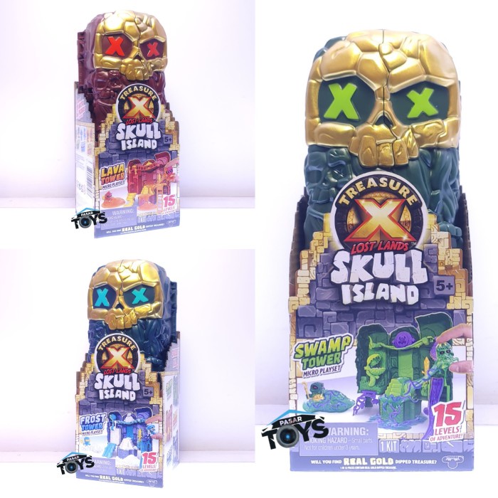 Treasure X Lost Lands Skull Island Lava Tower Micro Playset, 15