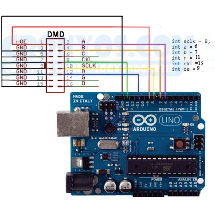 Jual Konektor DMD P10 Arduino Uno Shield PCB Converter Adapter Led ...