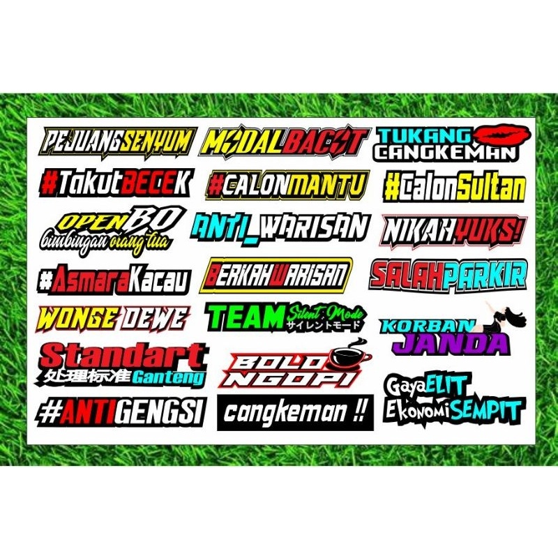 Jual Stiker Pack Racing Kata Kata Viral | Shopee Indonesia