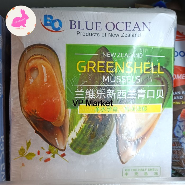 Jual Blue Ocean Green Mussel Half Shell New Zealand | Kerang Hijau ...