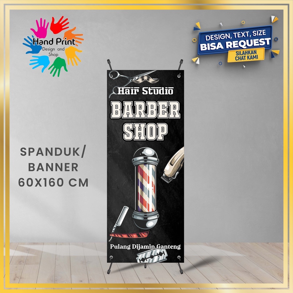 Jual SPANDUK / BANNER Barbershop Pangkas Rambut Cukur Rambut Haircut ...