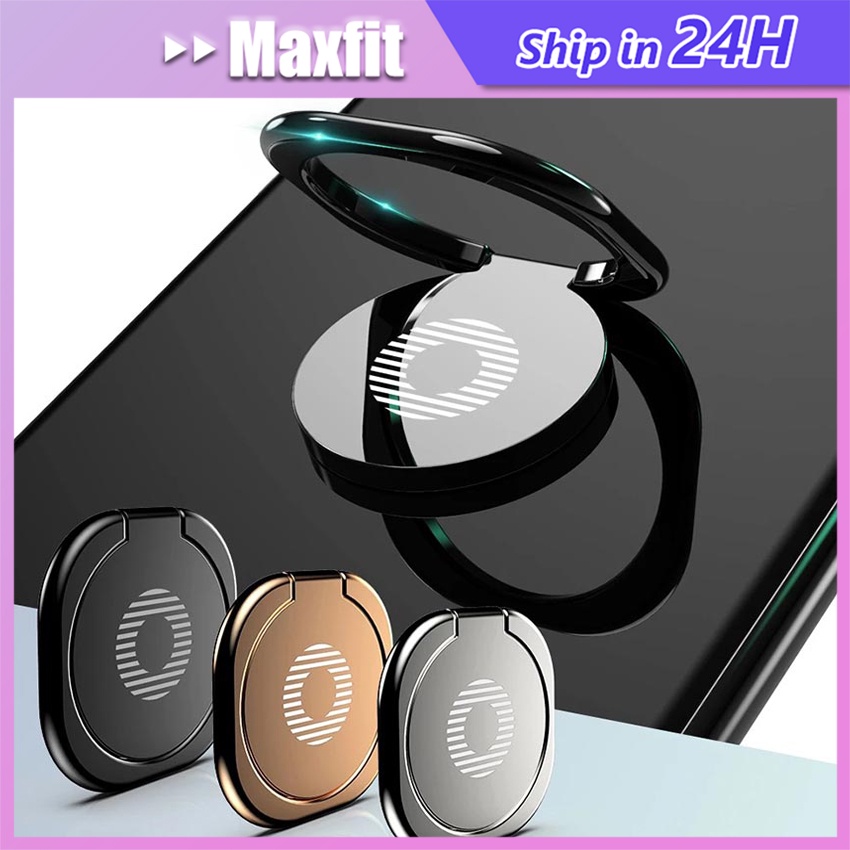 Ultra-Thin Finger Ring Phone Holder Luxury Metal 360 Rotation Phone  Magnetic Holder Mobile Bracket Desk Tablet Cell Phone Stand