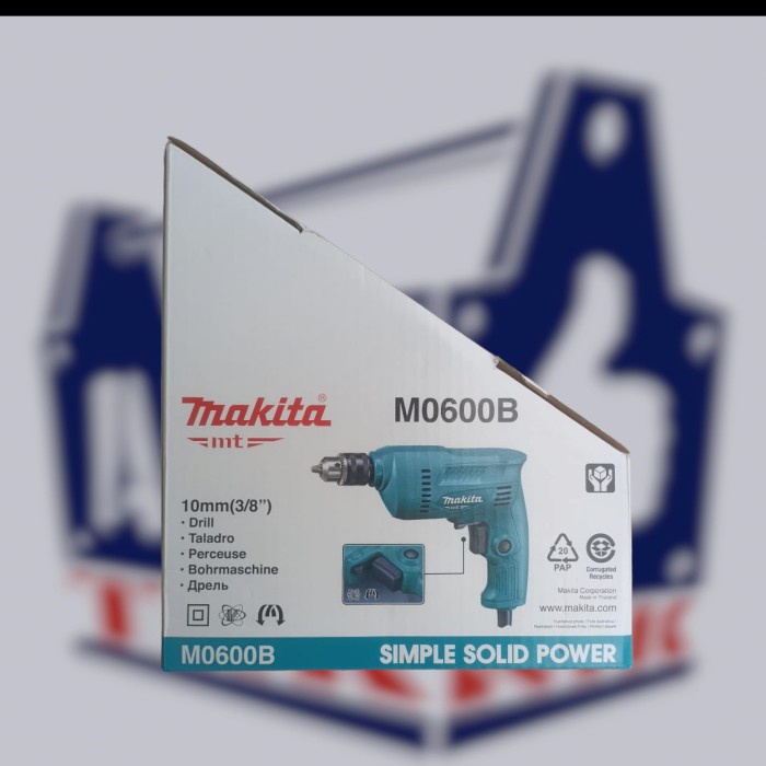 Jual Mesin Bor Listrik Makita M0600B 10mm Mesin Bor Tangan Besi Kayu ...