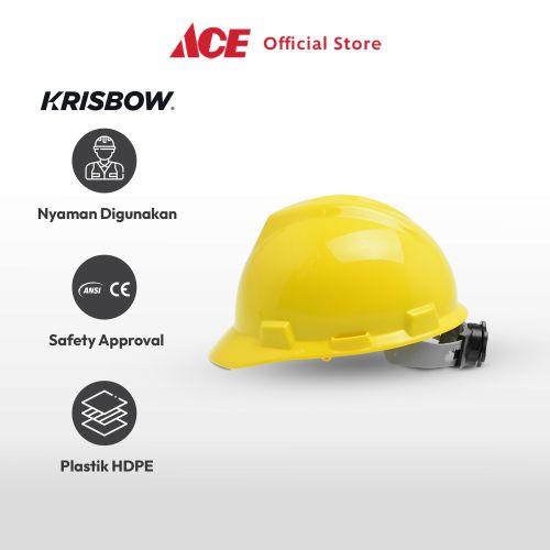 Jual Ace Krisbow Brim Helm Keselamatan Kerja Hdpe Kuning Safety