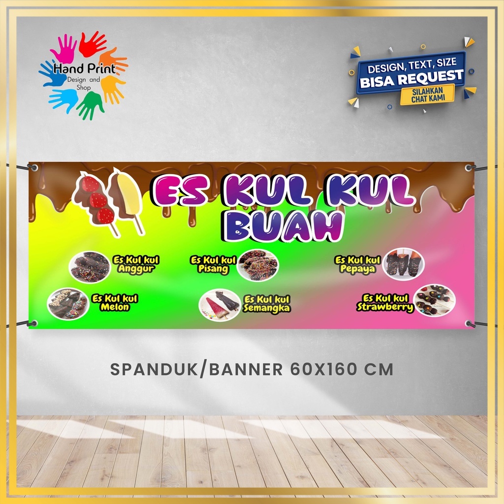 Jual SPANDUK / BANNER Es Kul Kul Buah Warna Pelangi Coklat Minuman ...