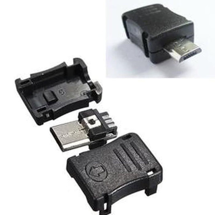 Jual Micro USB 2.0 Socket Connector Male DIY Soket Mikro Kosong ...
