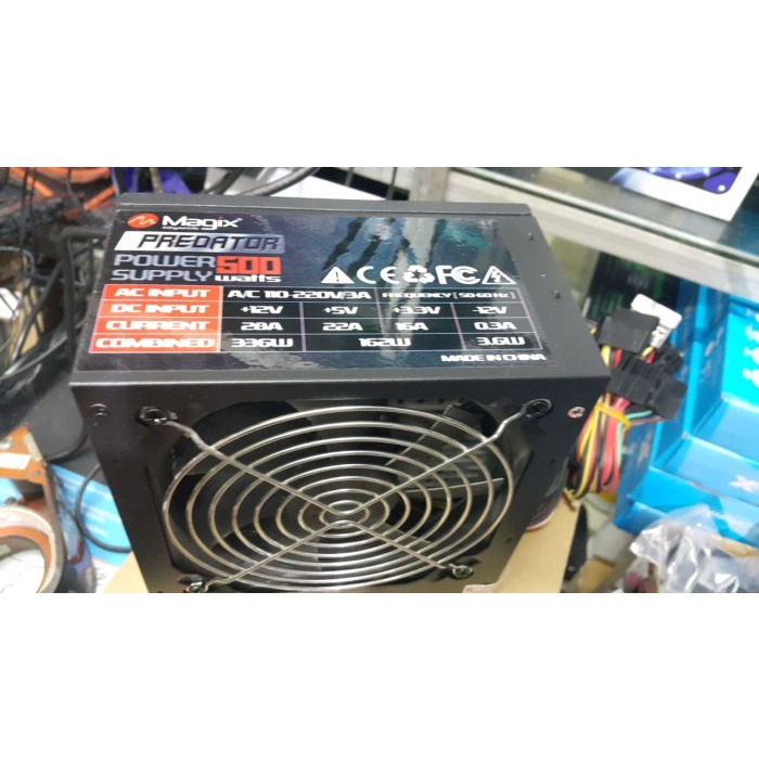 Jual POWER SUPPLY PSU PC MAGIX 500W Magix fan besar 500 W Tray baru ...