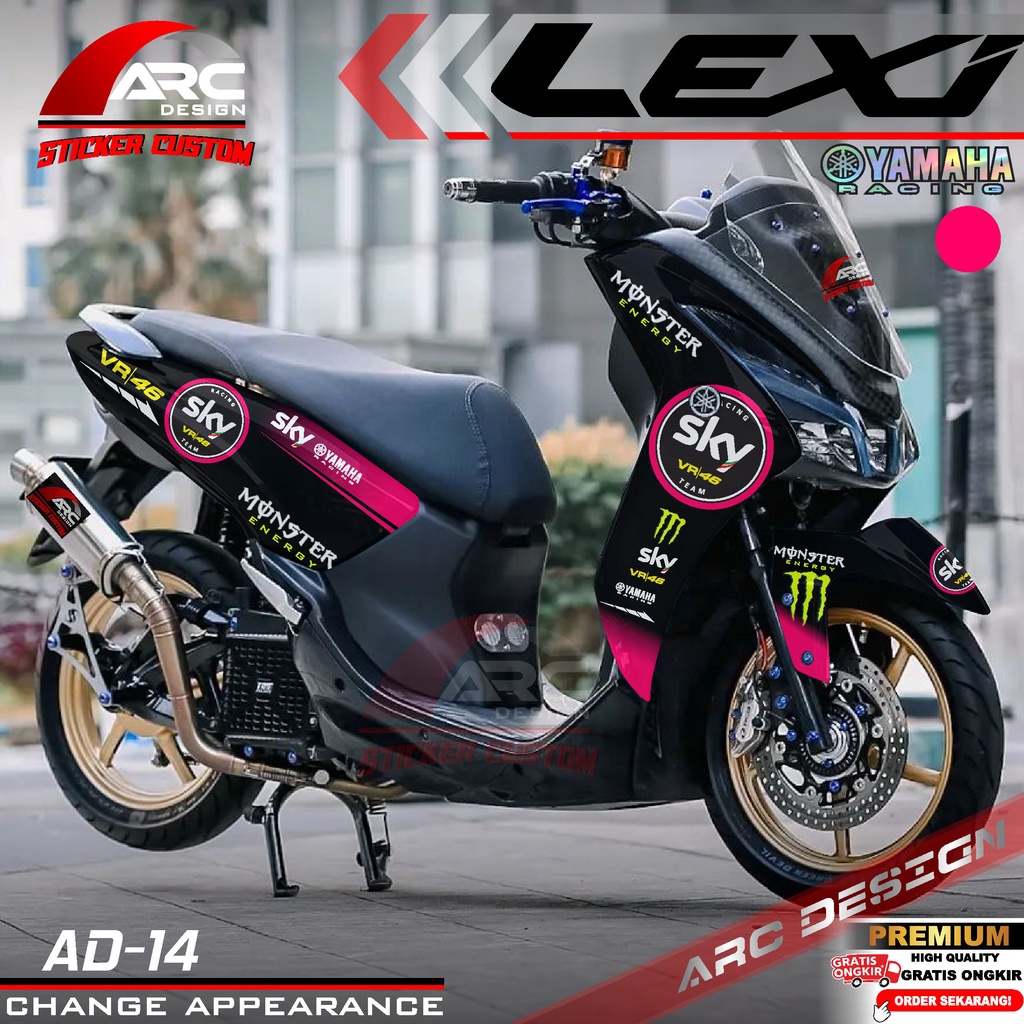 Jual (COD) TERBARU Decal Sticker Yamaha Lexi Fullbody - Dekal Stiker ...