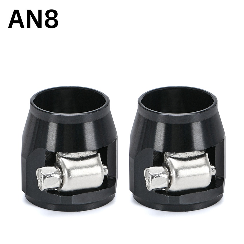 Purchase 10PCS AN6 6AN -6 6 Oil Fuel Line Hose Finisher Aluminum Clamp Fittings Adaptor L In