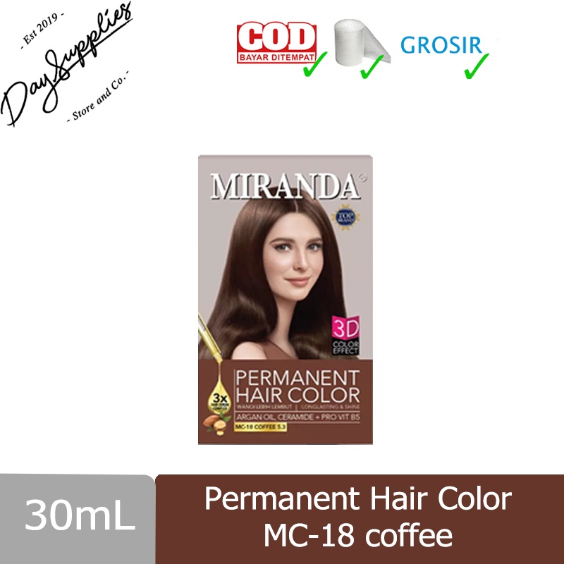 Jual Miranda Premium MC-18 (Coffee) Permanent Hair Color / Cat Rambut ...