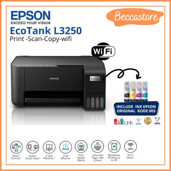Jual Printer Epson L3250 New Ecotank Print Scan Copy Wifi Termurah Pengganti L3150 Shopee 5840
