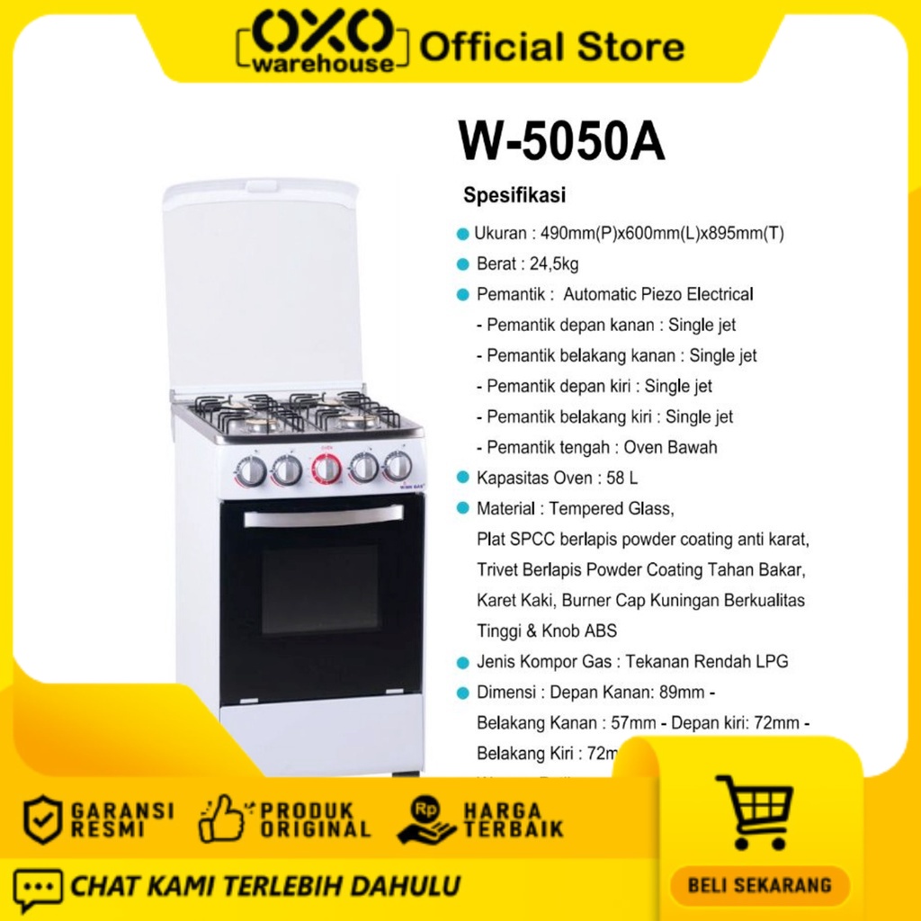 Jual Winn Gas W888 Glass Kompor Gas 2 Tungku di Seller Barat Daya