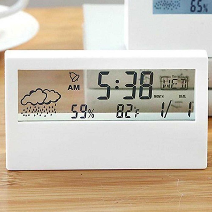 Jual Jam Meja Digital LCD Tembus Pandang Transparan Minimalis Unik ...