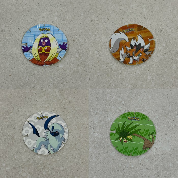 Jual Pokemon Coin Tazos Jynx Lycanroc Absol And Alolan Exeggutor