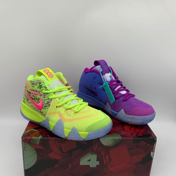 Kyrie 4 purple and green sales