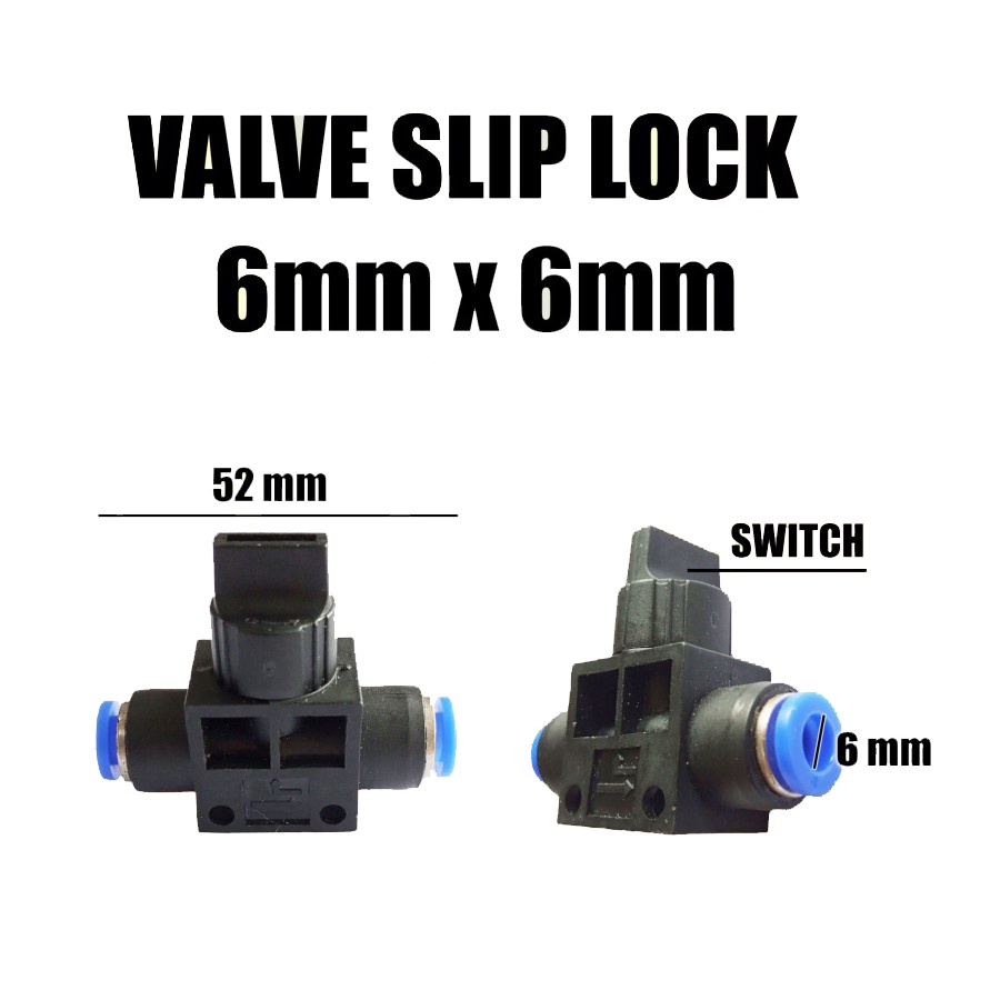 Jual KERAN PNEUMATIC / SLIP LOCK FITTING / VALVE ON / OFF 6mm - 6mm ...