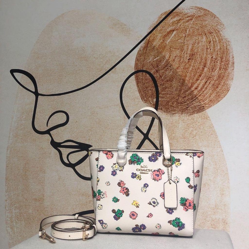 NWT Coach CA228 Alice Satchel w Spaced Floral Field Print popular Coated Canvas &Leather