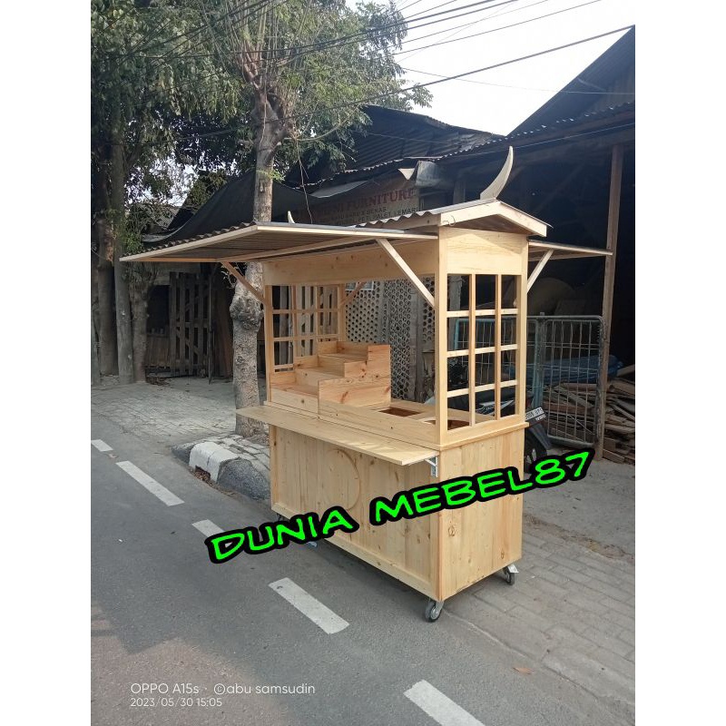 Jual Gerobak Suki Booth Model Jepang Gerobak Kayu Shopee Indonesia