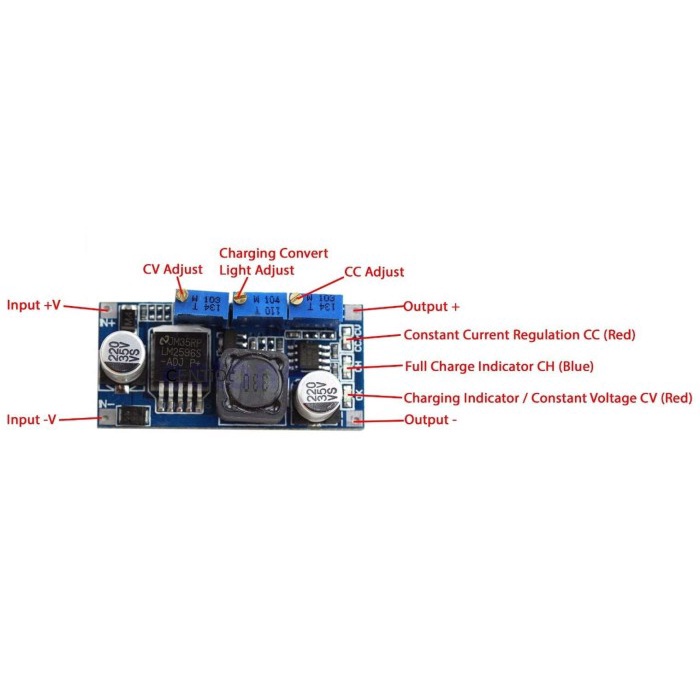 Jual Step Down 3A LM2596 CC CV Module Modul DC Adjustable Power ...