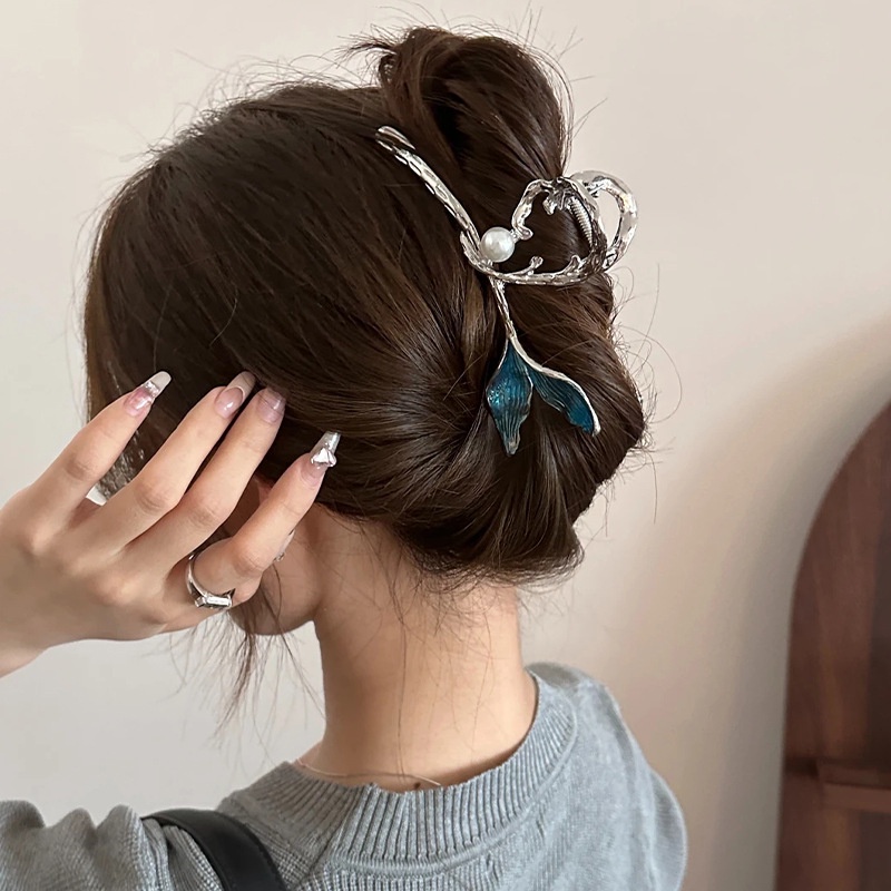 Jual Town Shell - Vintage Mermaid Korean Metal Hair Claw / Jepit Rambut ...