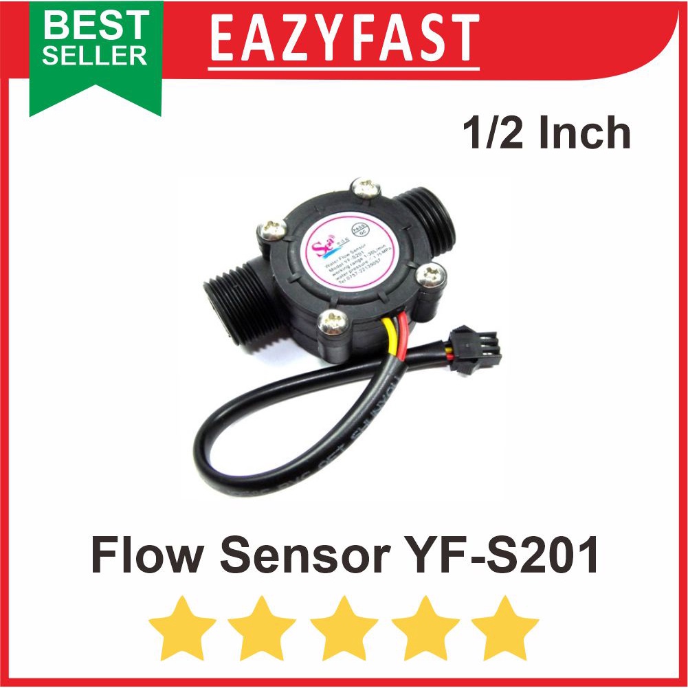 Jual YF-S201 Flow Sensor Meter 0.5 0.5 Inch YFS201 Arduino Module ...
