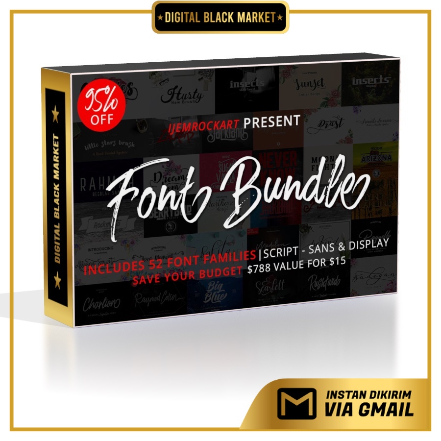 Jual 52 Font Bundle Premium - Jidan Shoppu | Shopee Indonesia