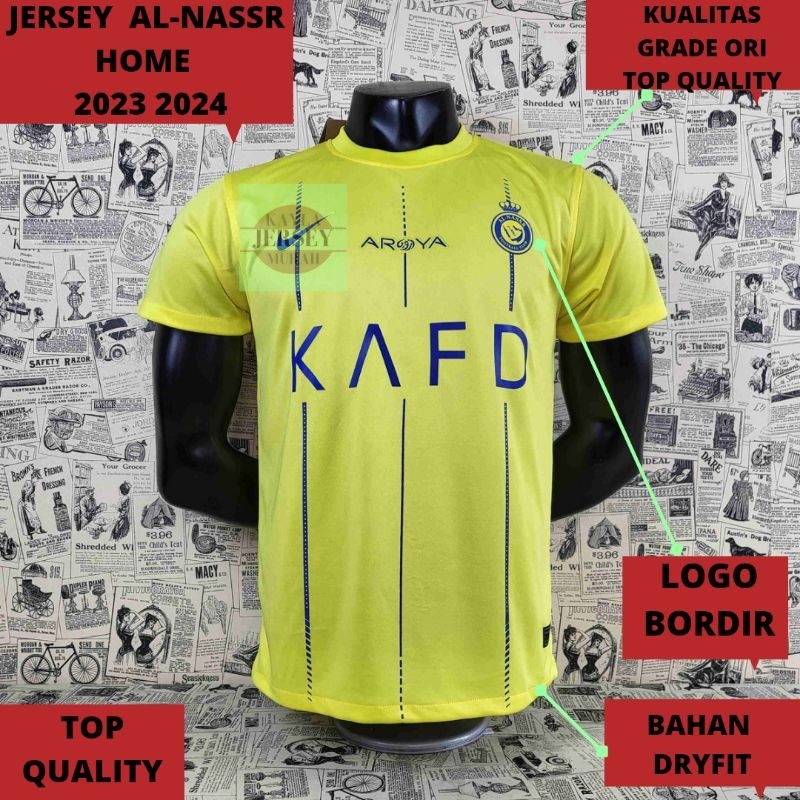 Jual Jersey Bola Al Nassr Home 2023 2024 Grade Ori Top Quality Shopee