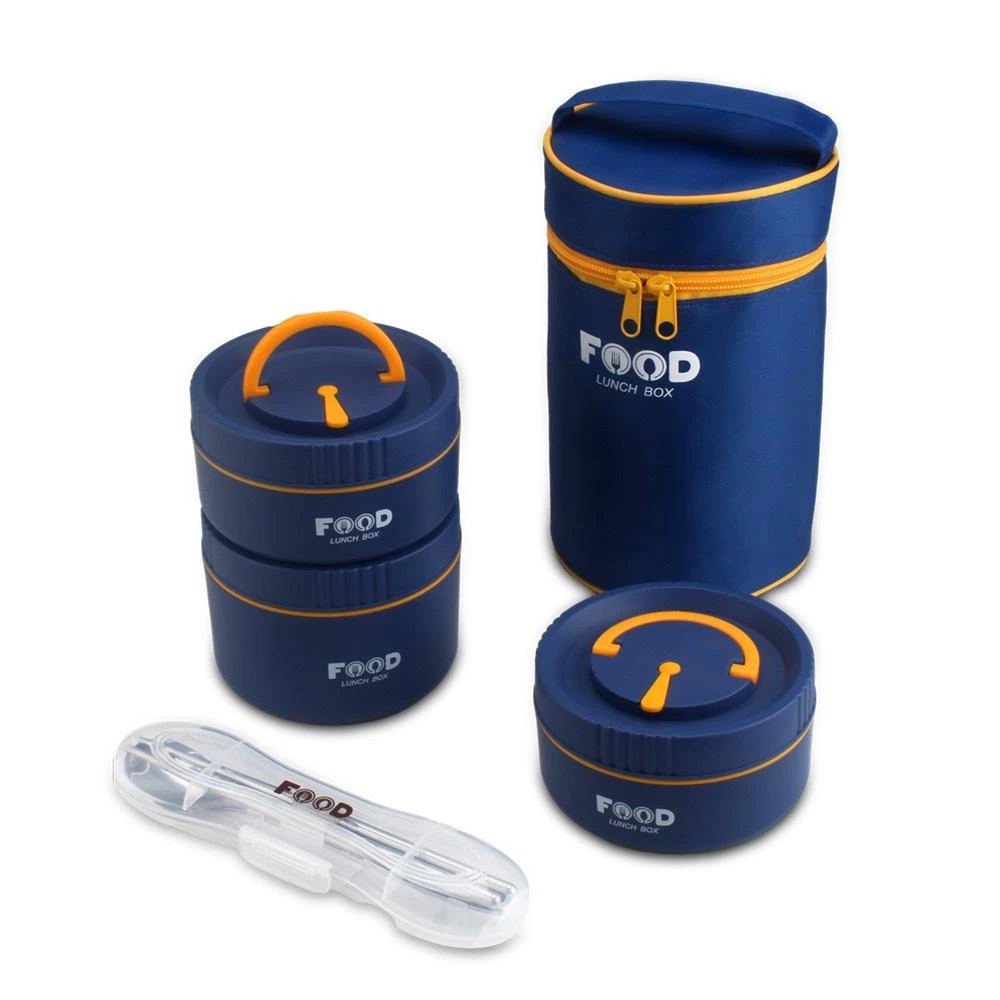 [UNIK88] Kotak Makan Rantang 3 Susun Set dengan Tas dan Alat Makan | AutoStock