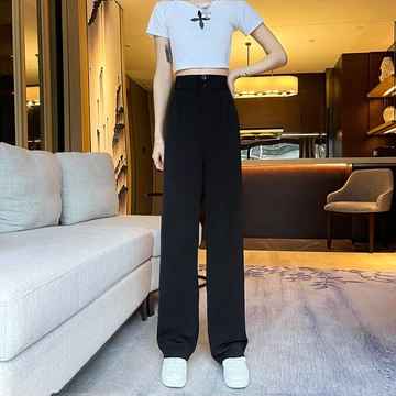 YURUMA Oversize S 4XL Celana Kulot Wanita Highwaist Ala Korea Basic Karet Celana Jas Premium