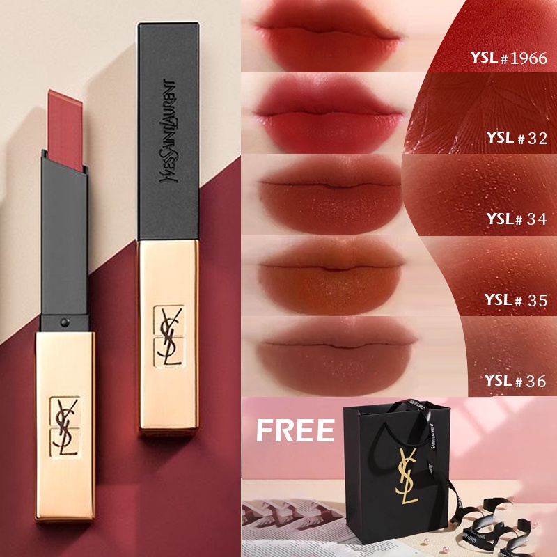 EXP 03.2026 YSL lipstik Yves Saint Laurent rouge pur couture the slim matte lipstick 32 34 35 36 1966 lip gloss liptint lipstik