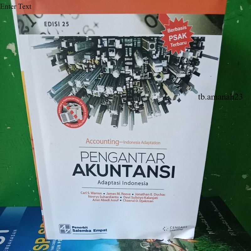 Jual Buku Pengantar Akuntansi Edisi Berbasis Psak Terbaru By Carl S Warren Shopee Indonesia