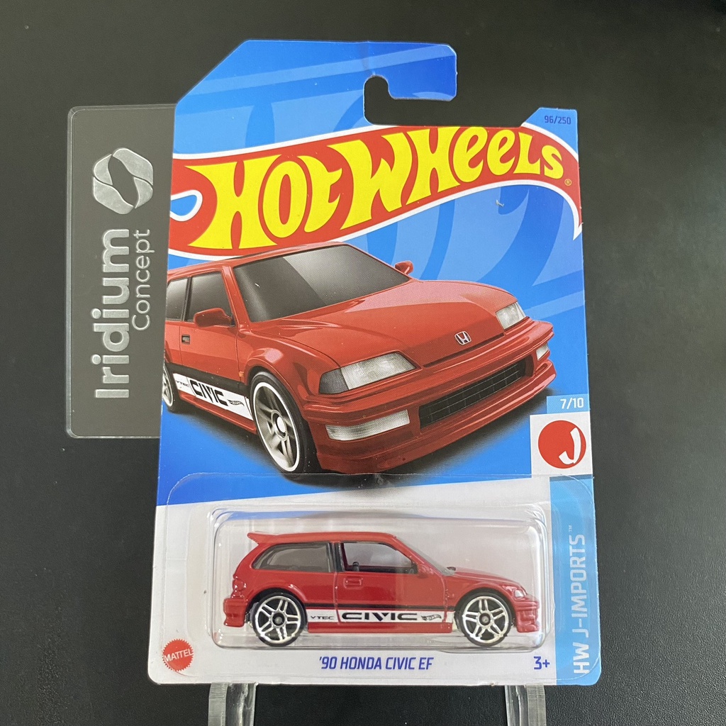 Hot Wheels Honda Civic EF 2023 – Modèle à L'échelle 1:64, Courte Carte Avec Protections Friki Monkey